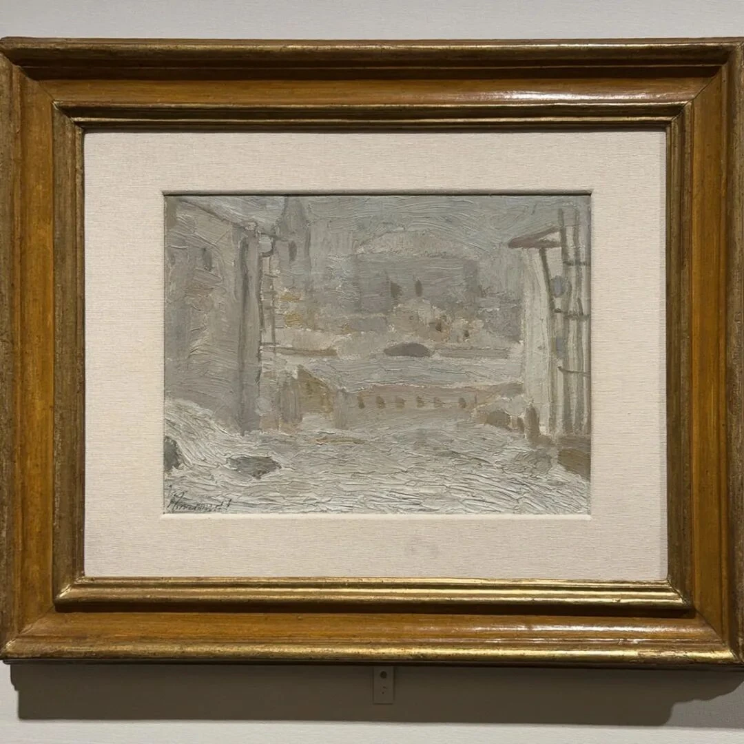乔治·莫兰迪，《雪景》1910年P.2016, 1910/1，布面油彩。博洛尼亚储蓄银行基金会艺术与历史收藏