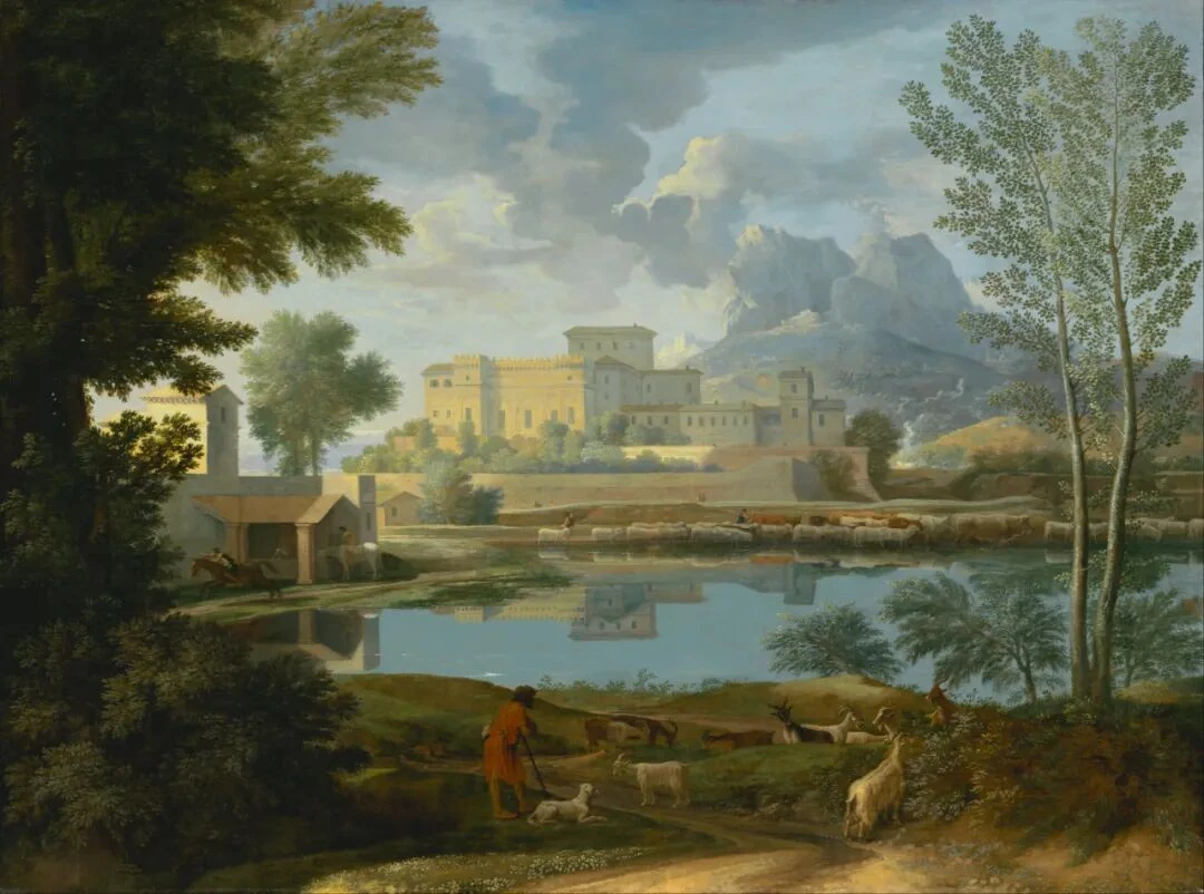 尼古拉·普桑，《宁静的风景》，1650—1651年97.PA.60，布面油彩。洛杉矶J·保罗·盖蒂博物馆