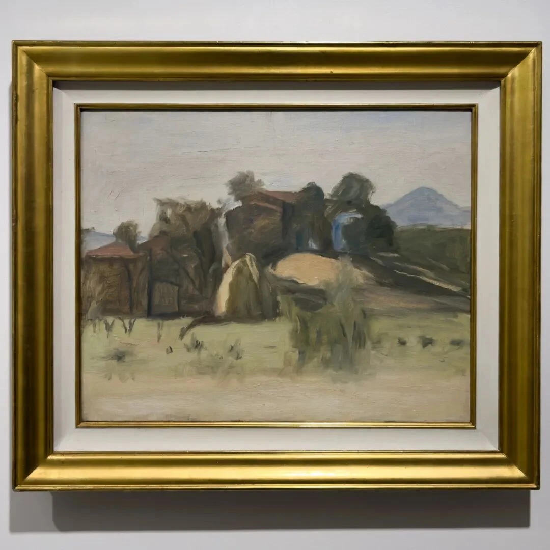 乔治·莫兰迪，《风景》，1936年V.n.215，布面油彩。莫兰迪博物馆，博洛尼亚