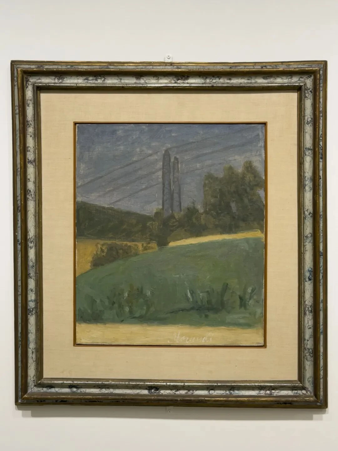 乔治·莫兰迪，《风景》，1940年V.n.276，布面油彩。私人收藏